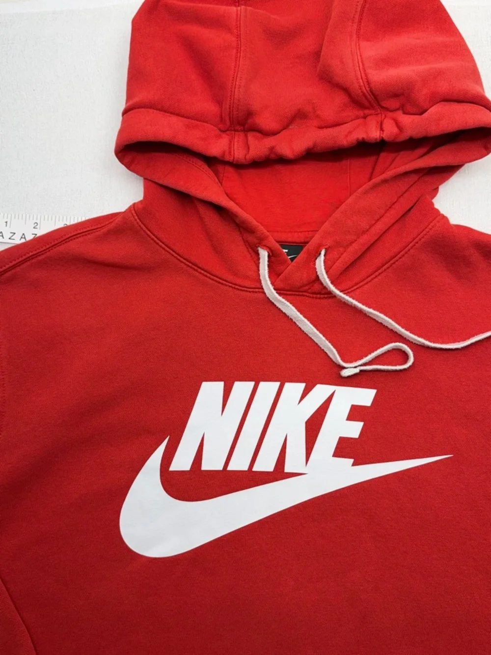Nike Red Hoodie with White Swoosh Logo - Picture 5 of 6